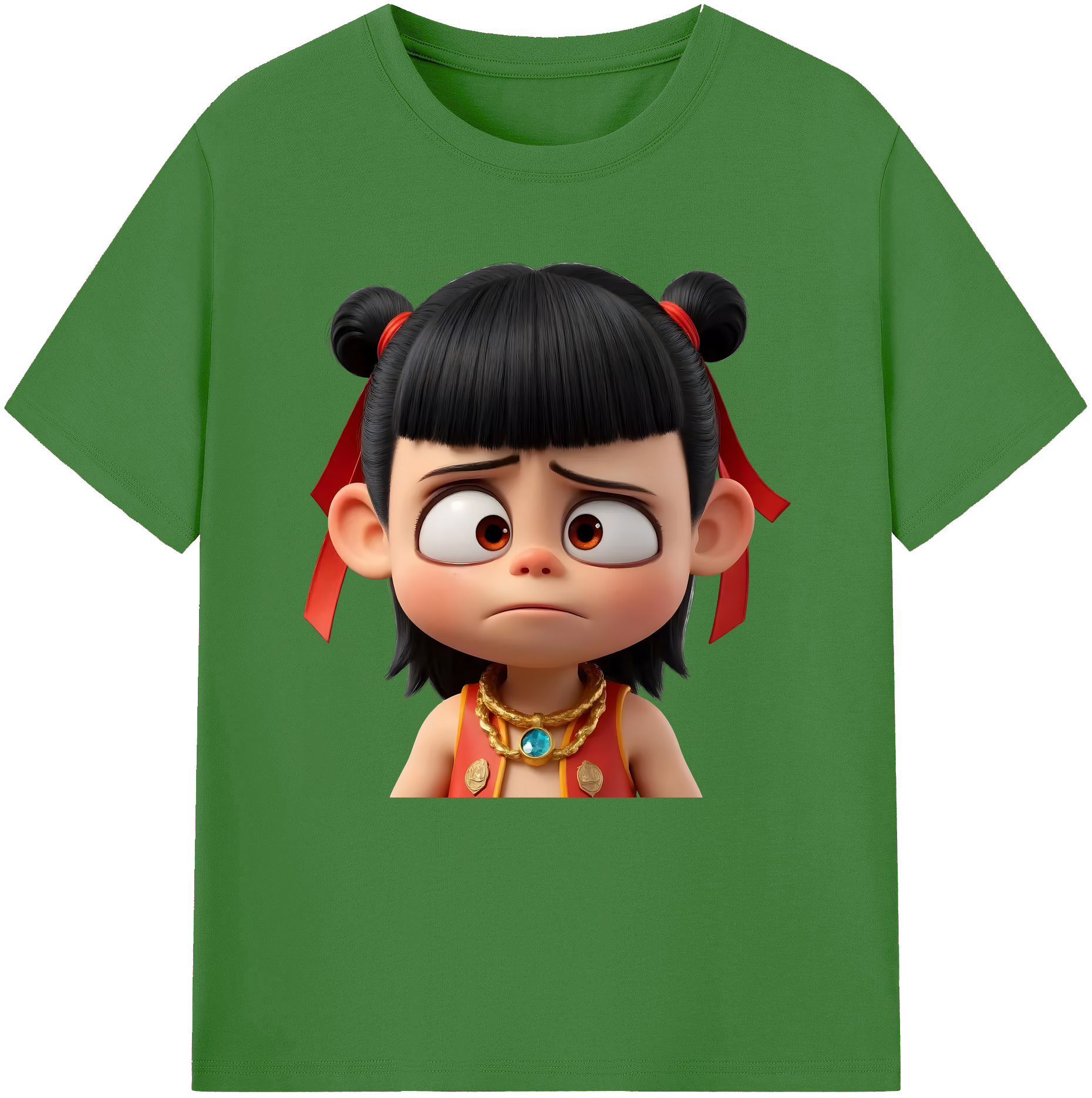 （画像用） Ne Zha 2 ナタ 魔童の大暴れ レディースカジュアルプリントTシャツ（綿100％）